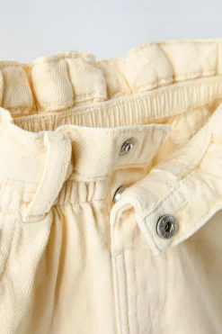 Niños ZARA 1½ - 6 Años·Faldas / Bermudas|6 - 18 Meses·Braguitas / Bermudas<BERMUDA SARGA PAPERBAG