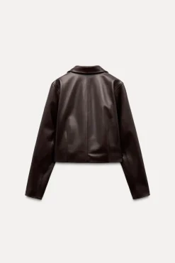 Best BLAZER CORTA PIEL 100% ZW COLLECTION Mujer Blazers / Chalecos