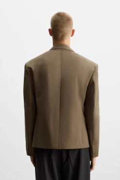 Online BLAZER CROPPED FIT CON LANA Hombre Blazers
