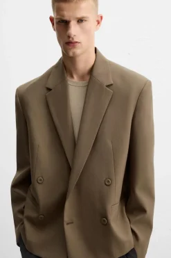 Online BLAZER CROPPED FIT CON LANA Hombre Blazers