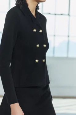 Clearance BLAZER CRUZADA 100% LANA Mujer Blazers / Chalecos|Cárdigan / Jerséis