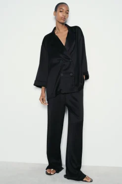 Clearance BLAZER CRUZADA EFECTO ARRUGADO Mujer Blazers / Chalecos