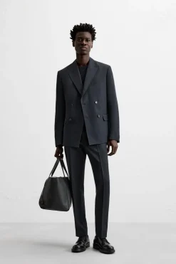 Hot BLAZER CRUZADA TRAJE LINO - ALGODÓN Hombre Blazers