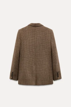 Outlet BLAZER CUADROS CON LANA ZW COLLECTION Mujer Blazers / Chalecos