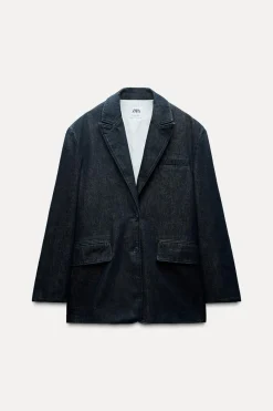 Best BLAZER DENIM TRF OVERSIZE Mujer Blazers / Chalecos