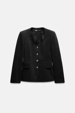 Clearance BLAZER ESCOTE REDONDO Mujer Blazers / Chalecos
