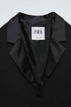 Niños ZARA 6 - 14 Años·Abrigos<BLAZER OVERSIZE CUELLO SATINADO