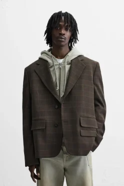 Outlet BLAZER OVERSIZED CUADROS Hombre Blazers