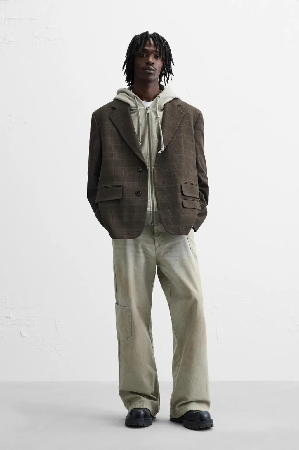 Outlet BLAZER OVERSIZED CUADROS Hombre Blazers