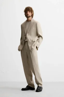 Outlet BLAZER TRAJE 100% LINO Hombre Blazers