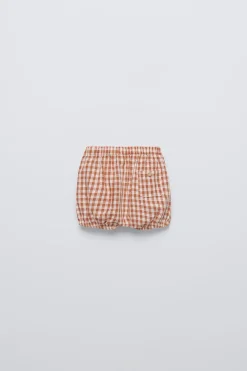 Niños ZARA 6 - 18 Meses·Braguitas / Bermudas<BLOOMER CUADROS VICHY