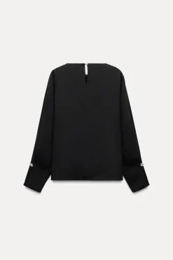 Discount BLUSA BOTÓN JOYA Mujer Tops / Bodies|Camisas / Blusas