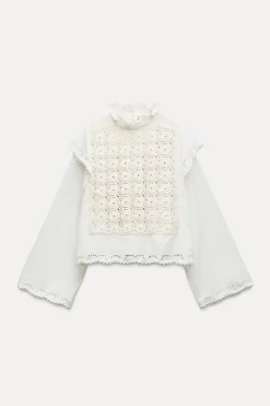 Best BLUSA COMBINADA PUNTO Mujer Cárdigan / Jerséis|Punto