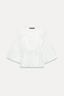 Best BLUSA CORTA ENTREDOSES Mujer Tops / Bodies|Camisas / Blusas
