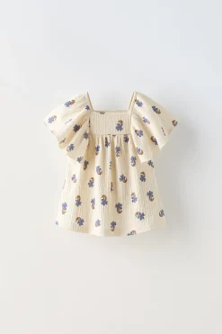 Niños ZARA 1½ - 6 Años·Camisetas|1½ - 6 Años·Total Look<BLUSÓN FLORES TEXTURA