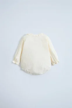 Niños ZARA 0 - 6 Meses·Bodies / Camisas|0 - 6 Meses·Básicos<BODY CRUZADO BAMBULA VOLANTITO