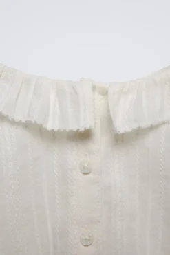Niños ZARA 0 - 6 Meses·Bodies / Camisas|0 - 6 Meses·Básicos<BODY CUELLO VOLANTE