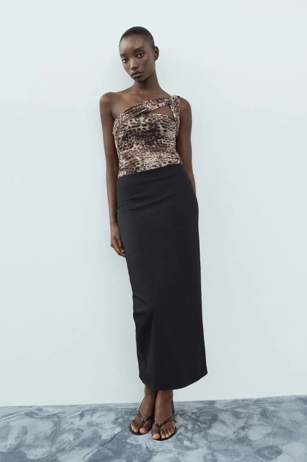 Best BODY DRAPEADO TUL ESTAMPADO ANIMAL Mujer Tops / Bodies