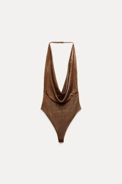 Best BODY HALTER FOIL DRAPEADO Mujer Tops / Bodies