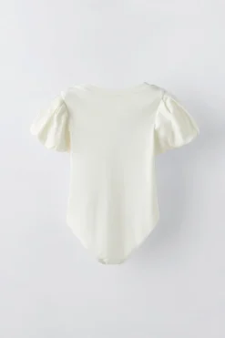Niños ZARA 6 - 14 Años·Camisetas<BODY MANGA ABULLONADA