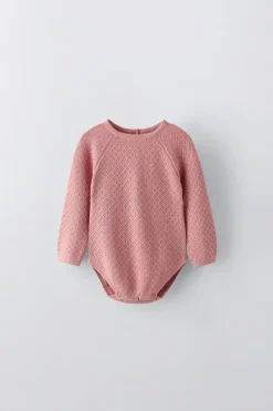 Niños ZARA 0 - 6 Meses·Punto|0 - 6 Meses·Bodies / Camisas<BODY PUNTO CON LANA