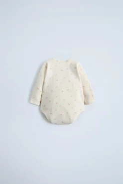 Niños ZARA 0 - 6 Meses·Bodies / Camisas|0 - 6 Meses·Homewear<BODY RIB FLORES