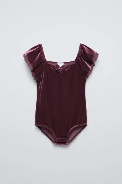 Niños ZARA 6 - 14 Años·Camisetas<BODY TERCIOPELO PUNTILLA