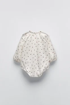 Niños ZARA 0 - 6 Meses·Bodies / Camisas|0 - 6 Meses·Camisetas<BODY TEXTURA TOPITOS