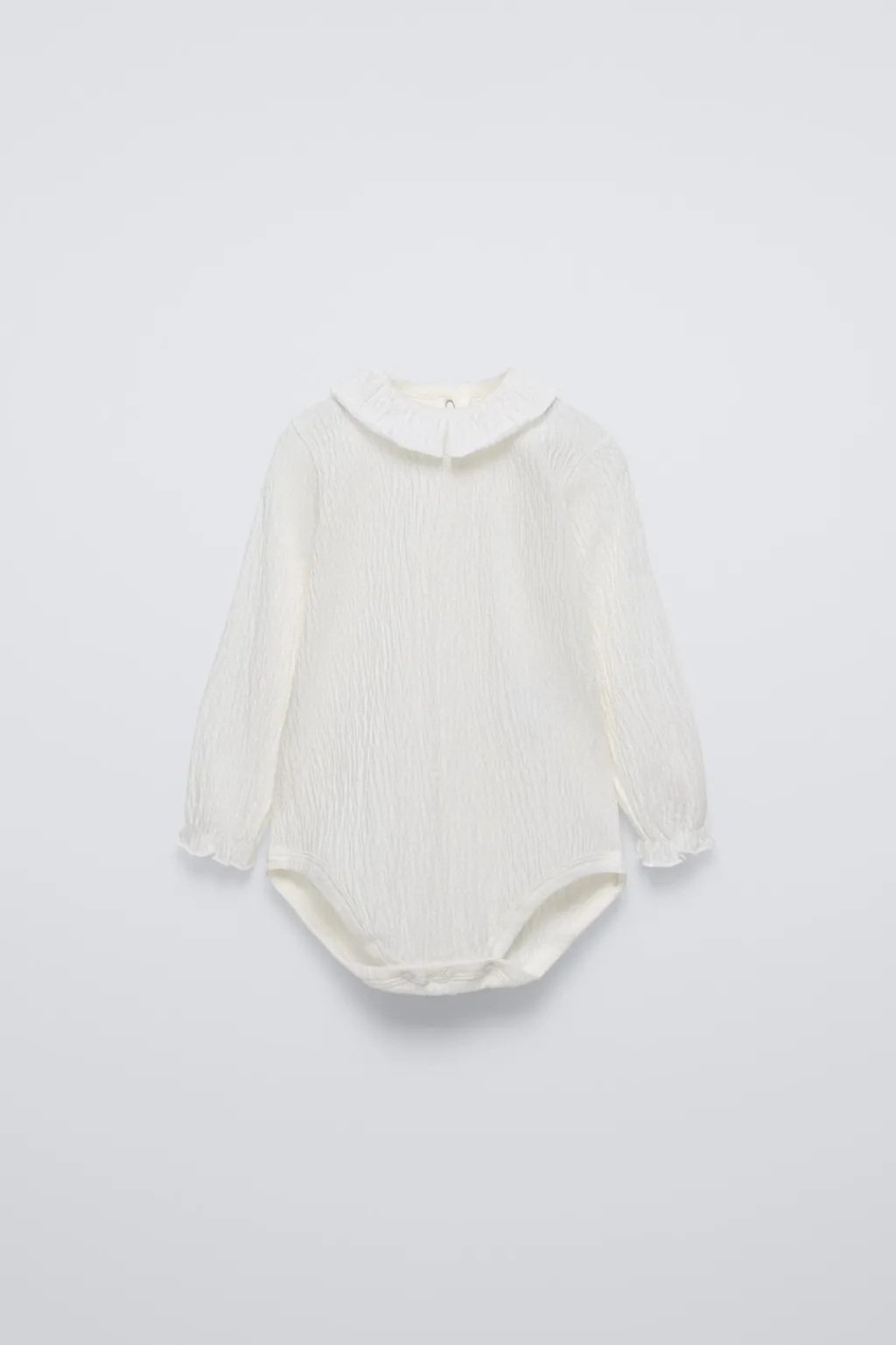 Niños ZARA 0 - 6 Meses·Bodies / Camisas|0 - 6 Meses·Básicos<BODY TEXTURA VOLANTE