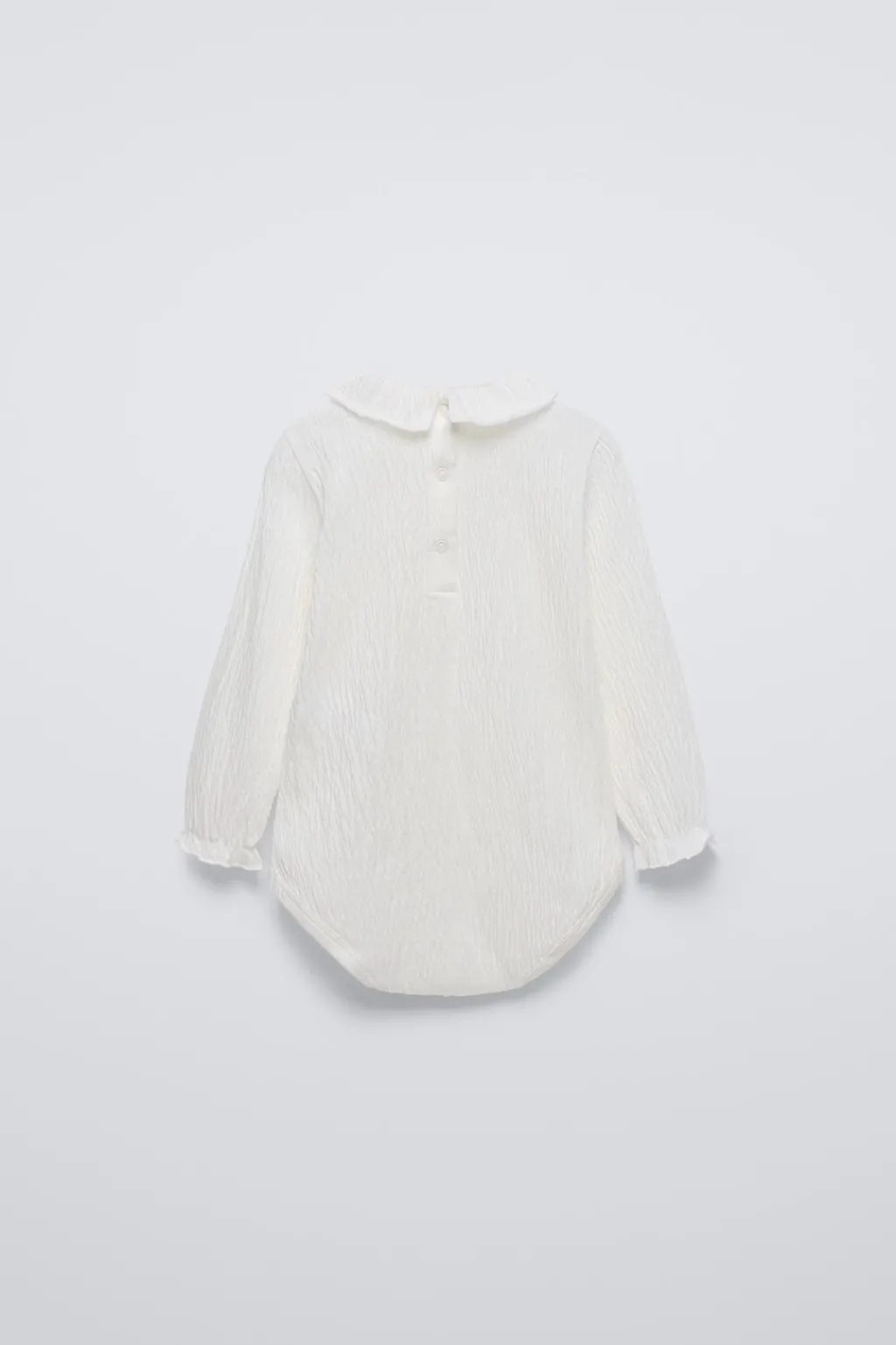 Niños ZARA 0 - 6 Meses·Bodies / Camisas|0 - 6 Meses·Básicos<BODY TEXTURA VOLANTE