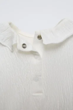 Niños ZARA 0 - 6 Meses·Bodies / Camisas|0 - 6 Meses·Básicos<BODY TEXTURA VOLANTE