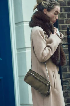 Hot BOLSO ALARGADO TACHAS Mujer Bolsos