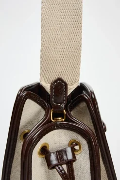 New BOLSO MINI BUCKET TEXTURA Mujer Bolsos