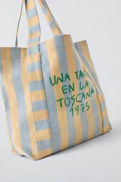 Niños ZARA 1½ - 6 Años·Bolsos / Mochilas|1½ - 6 Años·Bolsos / Mochilas<BOLSO SHOPPER RAYAS