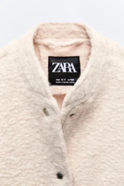 Niños ZARA 6 - 14 Años·Abrigos<BOMBER BOUCLÉ BOLSILLOS