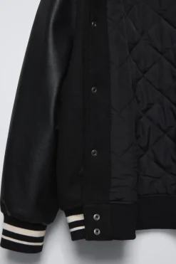 Niños ZARA 6 - 14 Años·Abrigos|6 - 14 Años·Deporte / Chándal<BOMBER COMBINADA EFECTO PIEL