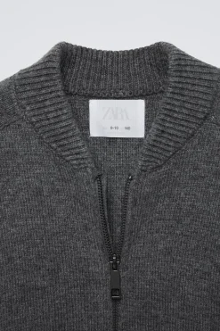 Niños ZARA 6 - 14 Años·Punto<BOMBER CREMALLERA PUNTO CON LANA