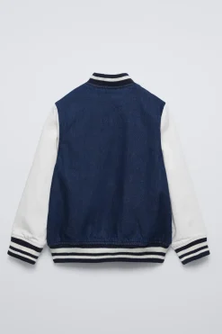 Niños ZARA 6 - 14 Años·Abrigos<BOMBER DENIM BORDADO