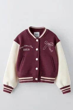 Niños ZARA 6 - 14 Años·Abrigos|6 - 14 Años·Sudaderas<BOMBER LAZO BORDADO