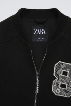 Niños ZARA 6 - 14 Años·Abrigos<BOMBER PAÑO PARCHE