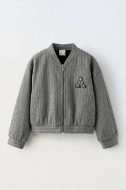 Niños ZARA 6 - 14 Años·Abrigos<BOMBER RAYA DIPLOMÁTICA PARCHE