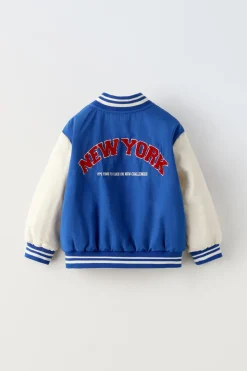 Niños ZARA 1½ - 6 Años·Abrigos|6 - 18 Meses·Abrigos / Buzos<BOMBER TEXTO BORDADO