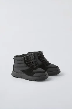 Niños ZARA 1½ - 6 Años·Zapatos|1½ - 6 Años·Zapatos<BOTA ACOLCHADA CORDONES