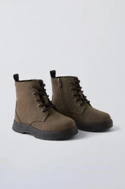 Niños ZARA 1½ - 6 Años·Zapatos|1½ - 6 Años·Zapatos<BOTA PIEL CORDONES