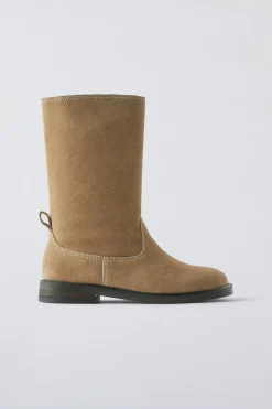 Niños ZARA 6 - 14 Años·Zapatos<BOTA SERRAJE PIEL