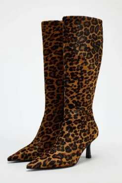 Best BOTA TACÓN PIEL ESTAMPADO ANIMAL Mujer Zapatos