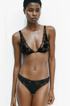 Sale BRAGUITA ENCAJE BORDADOS Mujer Lenceria