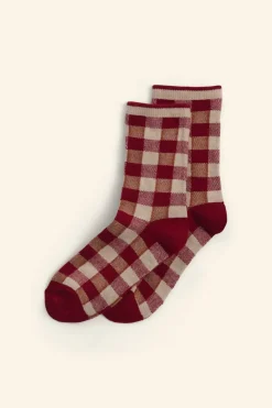 Niños ZARA 6 - 14 Años·Ropa Interior / Calcetines|6 - 14 Años·Ropa Interior / Calcetines<CALCETÍN CUADRO DAMERO CON LANA LIMITED EDITION