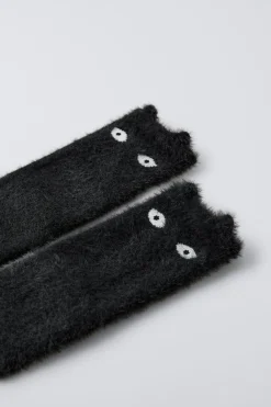 Niños ZARA 1½ - 6 Años·Ropa Interior / Calcetines|6 - 14 Años·Ropa Interior / Calcetines<CALCETÍN EFECTO PELO GATO