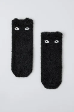 Niños ZARA 1½ - 6 Años·Ropa Interior / Calcetines|6 - 14 Años·Ropa Interior / Calcetines<CALCETÍN EFECTO PELO GATO